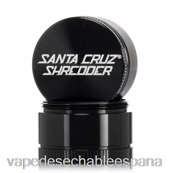 Trituradora Vape España Santa Cruz 1.6 Pulgadas Molinillo Pequeño De 3 Piezas Negro (40 Mm)